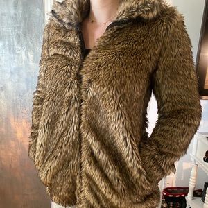 Zara Fur Coat Sz Medium